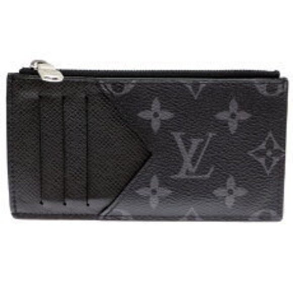 Louis Vuitton Black Case Holder Card Coin Eclipse Noir Monogram - Picture 1 of 6